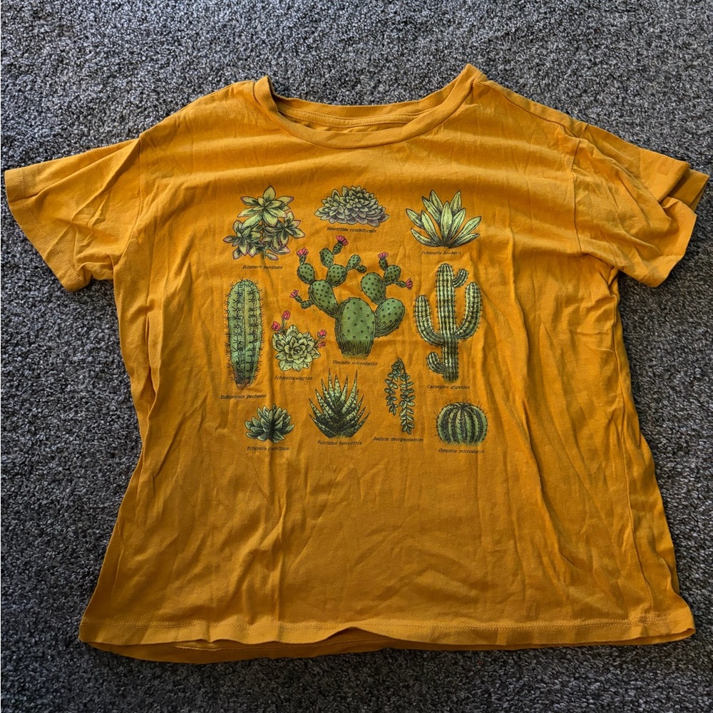 Fifth Sun Yellow Cactus Graphic Women's Tee